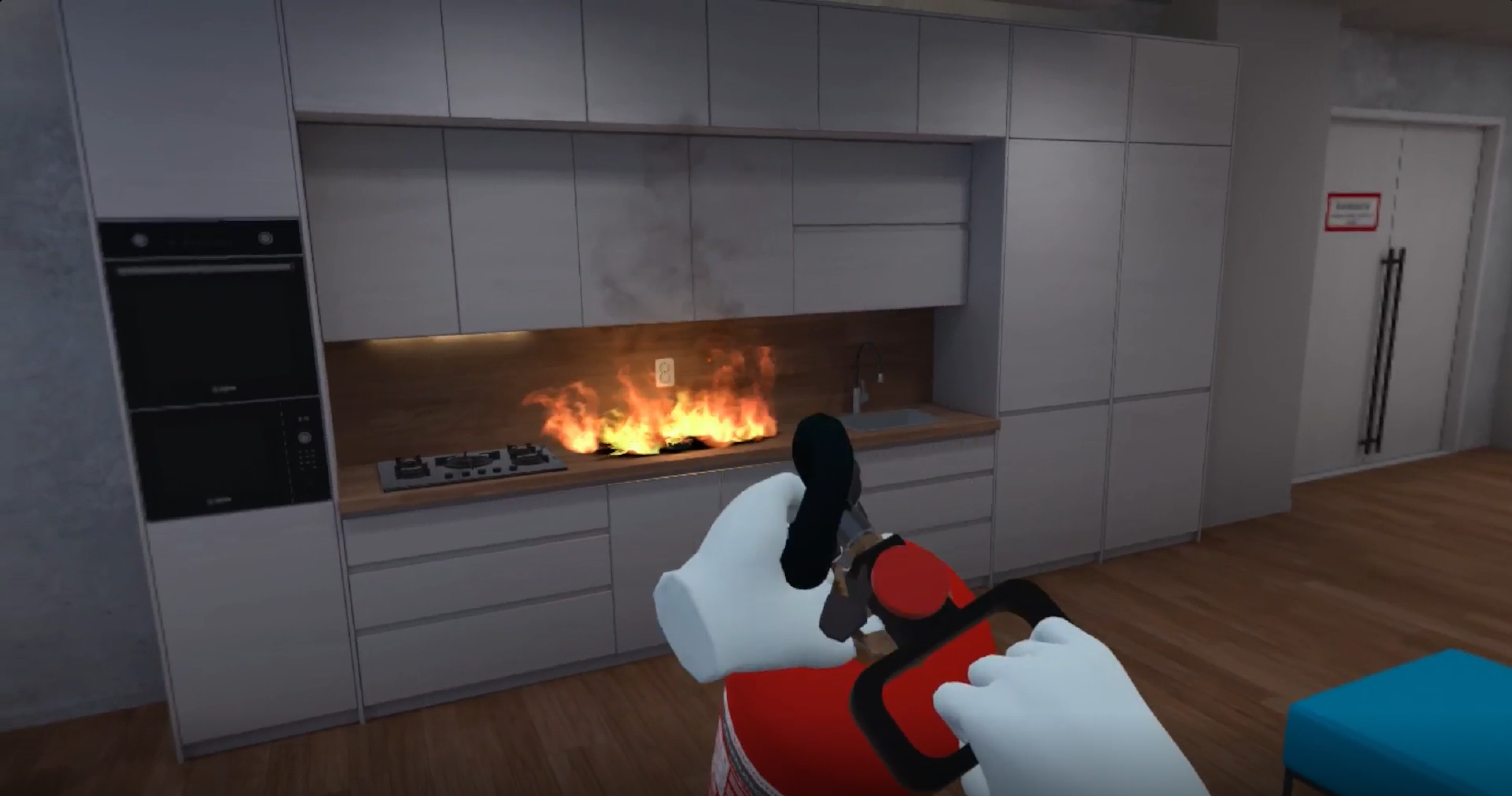 Fire extinguisher training in VR