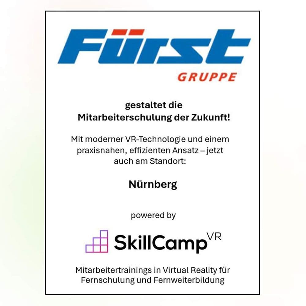 Moritz Fürst Sicherheitsdienst designs the employee training of the future with SkillCampVR